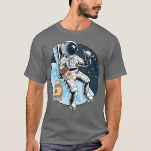 Funny Coffee Astronaut International Coffee Day T-Shirt