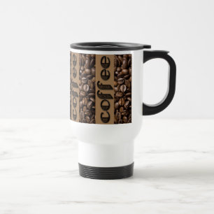 Funny Coffee Beans Typography Coffee Lover Travel Travel Mug