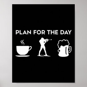 Funny Coffee Biathlon Biathlonist Beer  Poster