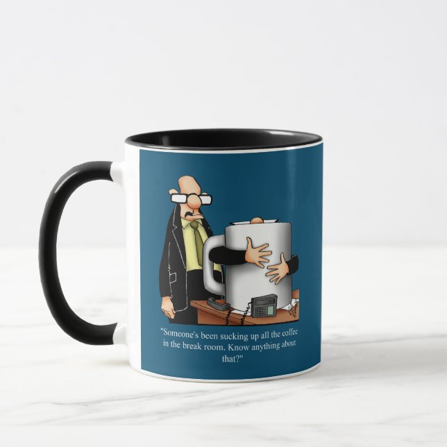 Funny Coffee Break Workplace Humour Mug (Left)