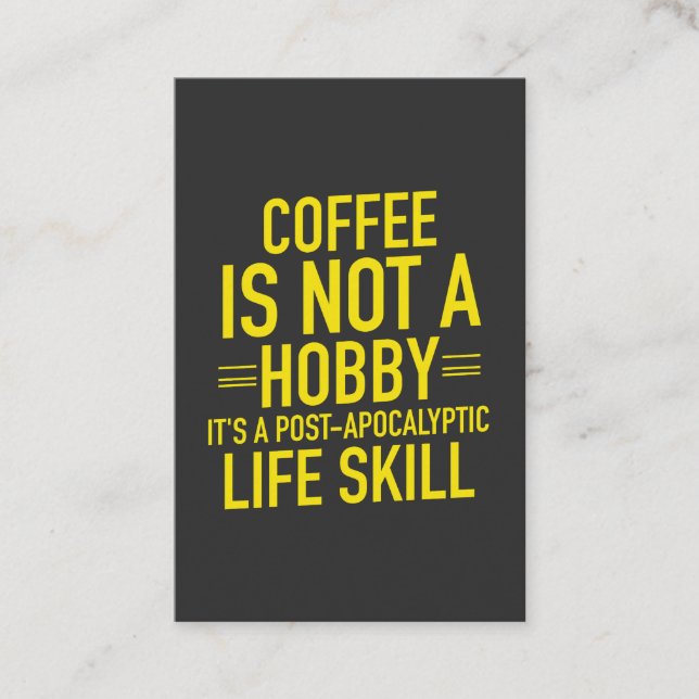 Funny Coffee Business Card (Front)