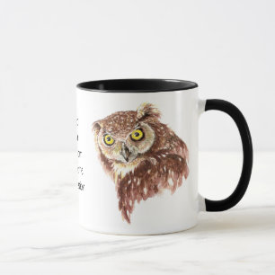 Funny Coffee, Caffeine, Sleep Owl with Attitude Mug
