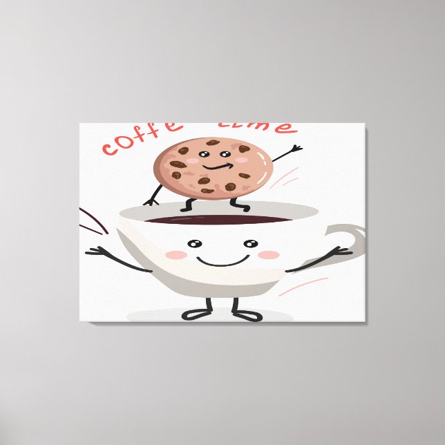 Funny Coffee Canvas Print (Front)