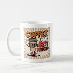 Funny Coffee Cartoon – Cute Smiling Cup for Coffee