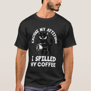 Funny Coffee Cat Kitten For Men Girls Women Adult T-Shirt