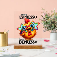 Funny coffee chicken word art