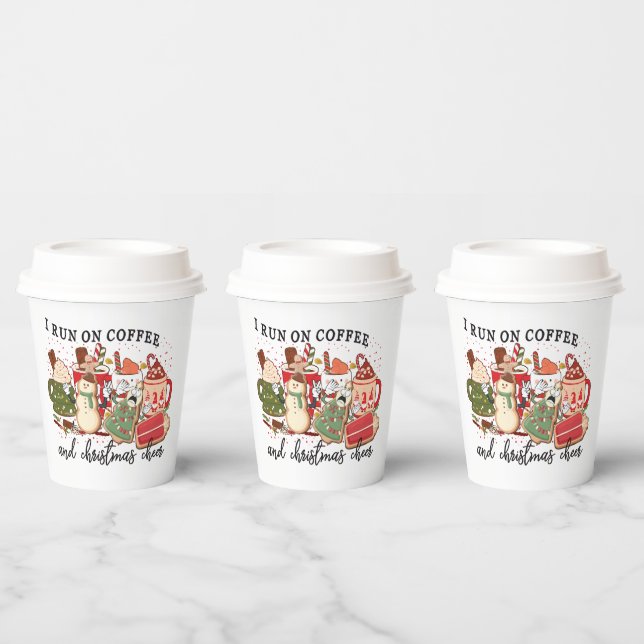 funny coffee Christmas cheer party  Paper Cups (Multi)