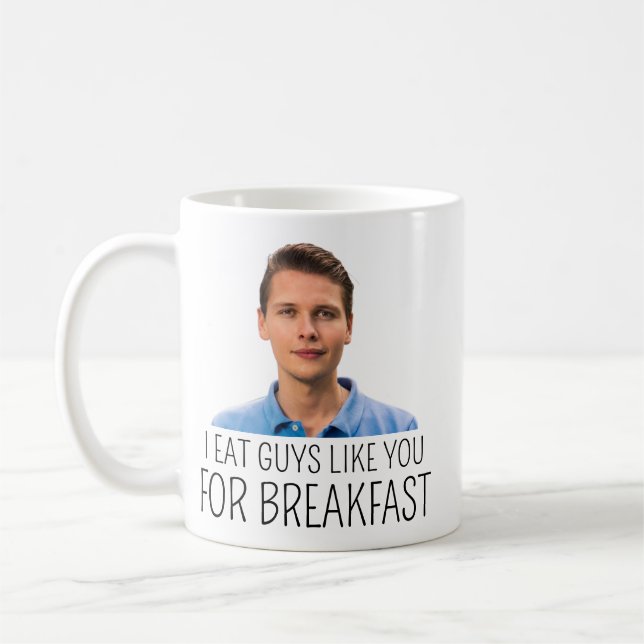 Funny Coffee Cups, funny custom Mug, I Eat Guys Li Mug (Left)