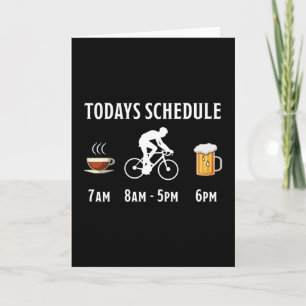 Funny Coffee Cycling Beer Gift Cyclist Card