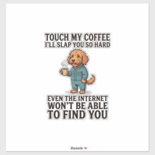 Funny Coffee Dog Vintage Engraving Shirt Design_1