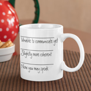 Funny Coffee Drinker Gift Unable to Communicate Mug