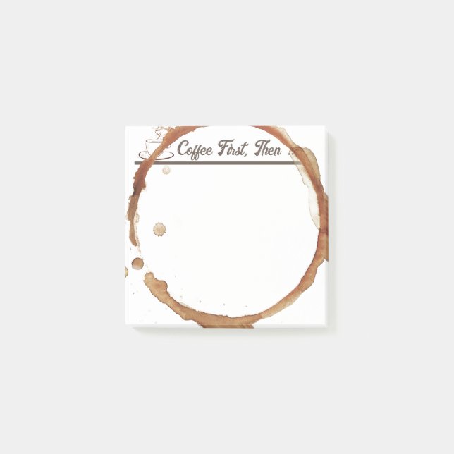 Funny Coffee First Then  Post-it Notes (Front)