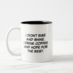 Funny Coffee Humor Coworker Quote Minimalist Black Two-Tone Coffee Mug