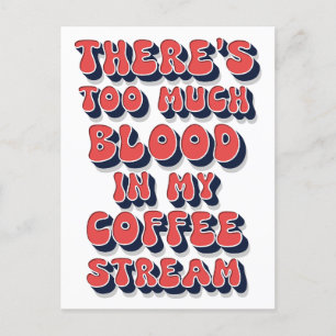 Funny Coffee humour retro pop culture text saying  Postcard