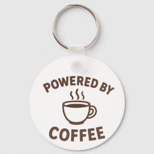 Funny Coffee Keychain – “Powered by Coffee”
