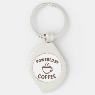 Funny Coffee Keychain – “Powered by Coffee”