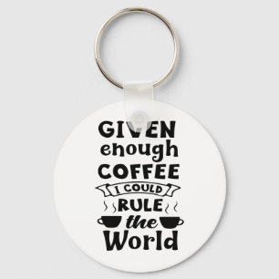 Funny Coffee Lover Caffeine Addict Barista Key Ring