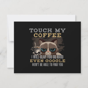 Funny Coffee Lover - Cat Humour Save The Date