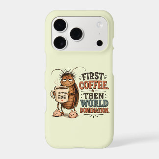 Funny Coffee Lover Cute Sleepy Cartoon Bug