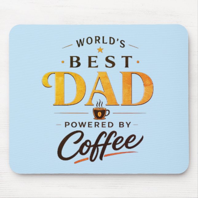 Funny Coffee Lover Dad Design Mouse Mat (Front)