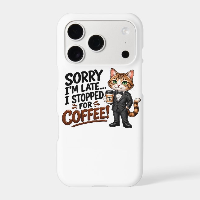 Funny Coffee Lover iPhone 17 Pro Case (Back)