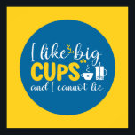 Funny Coffee Lover Typography Retro Kitchen Art Poster<br><div class="desc">Colourful typography art with retro and vibrant colours. Funny puns and quotes about food,  cooking,  baking and dining. Perfect decoration for your kitchen,  diner,  café,  bakery shop or restaurant. Background colour (the circle and the square) is customisable via the Design Tool.</div>