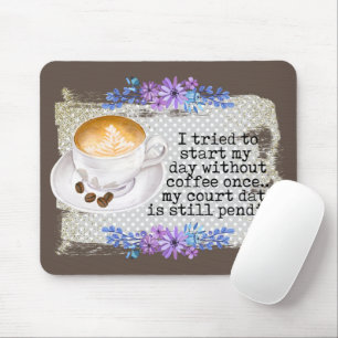 funny coffee lovers word art mouse mat