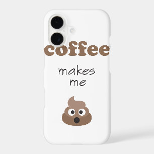 Funny coffee makes me poop emoji phrase