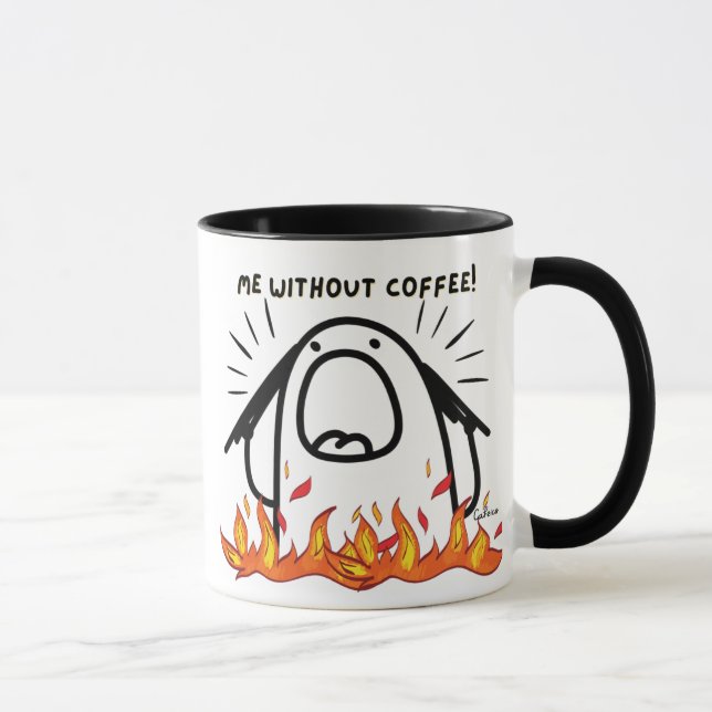 Funny Coffee Meme: Before and After Coffee Moments Mug (Right)