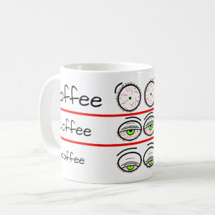 Funny Coffee Mood Levels Design Mug