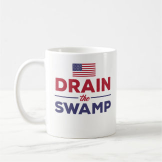 Funny Coffee Mug Gift - Drain The Swamp - Flag
