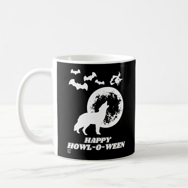 funny coffee mug  "HAPPY HOWL-O-WEEN 2" (Left)