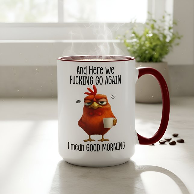 Funny Coffee Mug | “Here We F*cking Go Again” | Go (Creator Uploaded)