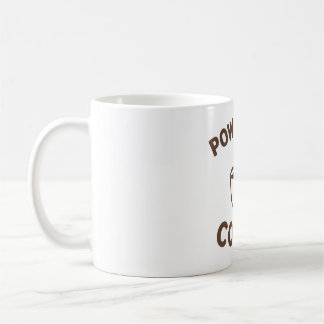 Funny Coffee Mug – “Powered by Coffee” Design