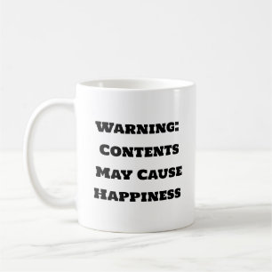 Funny Coffee Mug - Warning Contents May Cause Happ