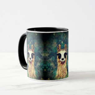 Funny Coffee Mug with Curious Llama