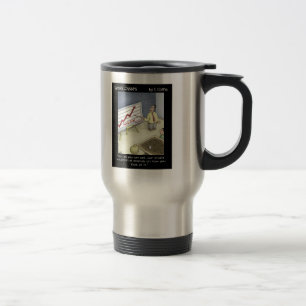 Funny Coffee Mugs: Glass half full Travel Mug