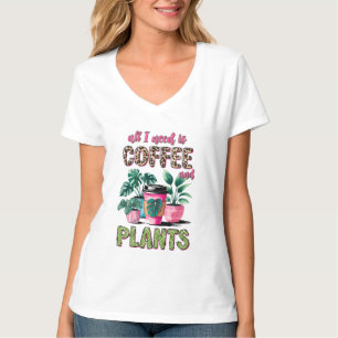 Funny coffee plants word art T-Shirt