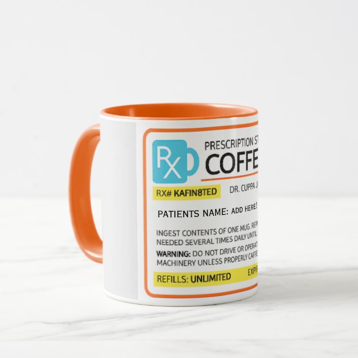 Funny Coffee Prescription Combo Mug | Zazzle.co.uk