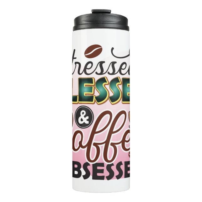 Funny Coffee Quotes Thermal Tumbler (Front)