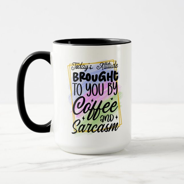 Funny coffee sarcasm word art  mug (Left)