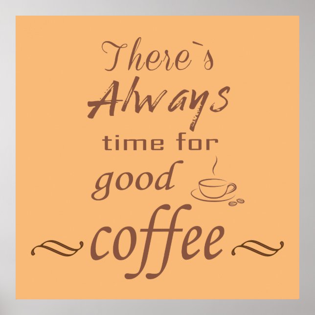 funny coffee sayings poster (Front)