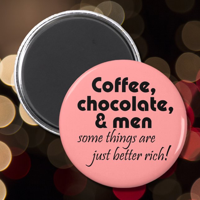 Funny coffee shop gifts pink fridge magnets (Creator Uploaded)