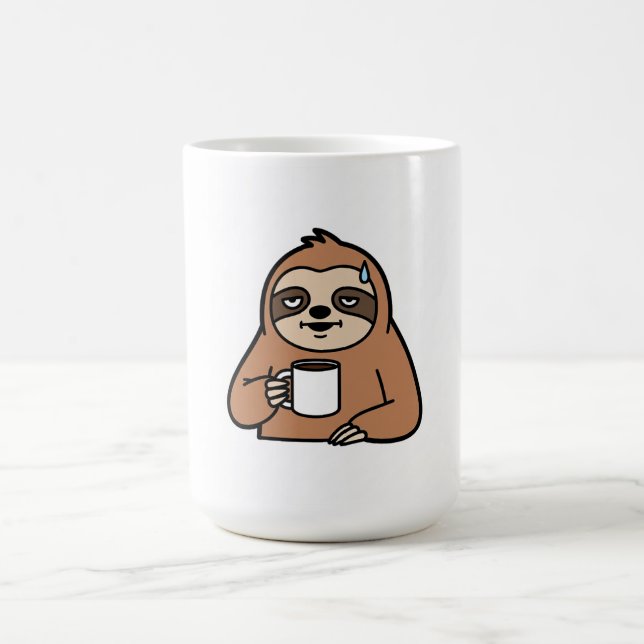 Funny Coffee Sloth T-Shirt | My Spirit Animal is a Coffee Mug (Center)