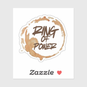Funny Coffee Stain for Coffee Lovers Quote Ring of