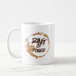 Funny Coffee Stain for Coffee Lovers Quote Ring of Mug