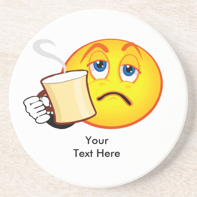 Funny coffee Your Text Here Coaster (Front)