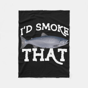Funny Coho Salmon Fishing Saltwater Freshwater Ang Fleece Blanket