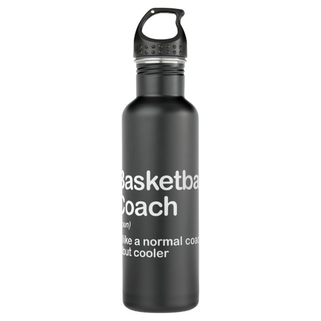 Funny College Basketball Coach Definition Design P 710 Ml Water Bottle (Front)