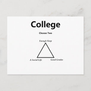 Funny College Choose Two Postcard